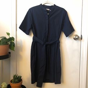 navy button up everlane dress